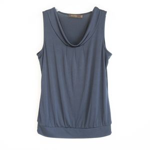 The Limited, Navy sleeveless cowl neck top, Size Small